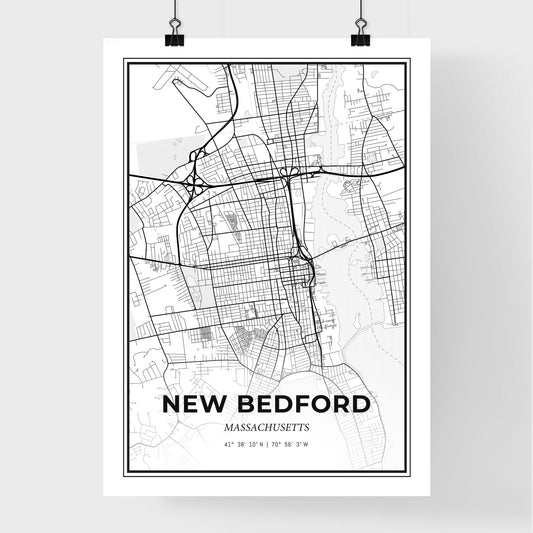 New Bedford Massachusetts - Premium City Map Poster