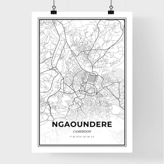 Ngaoundere Cameroon - Premium City Map Poster