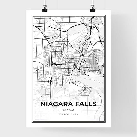 Niagara Falls Canada - Premium City Map Poster