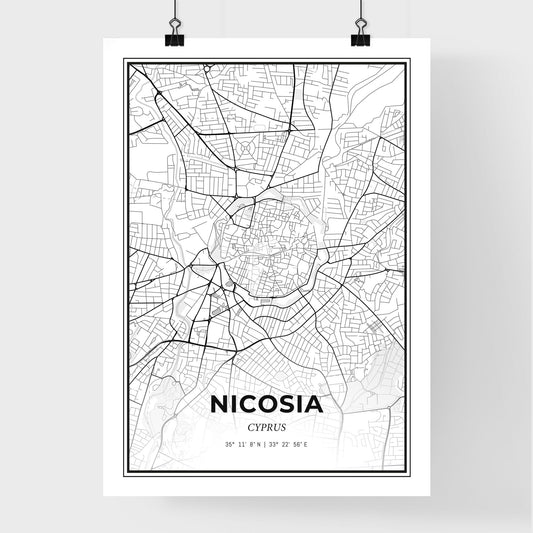 Nicosia Cyprus - Premium City Map Poster