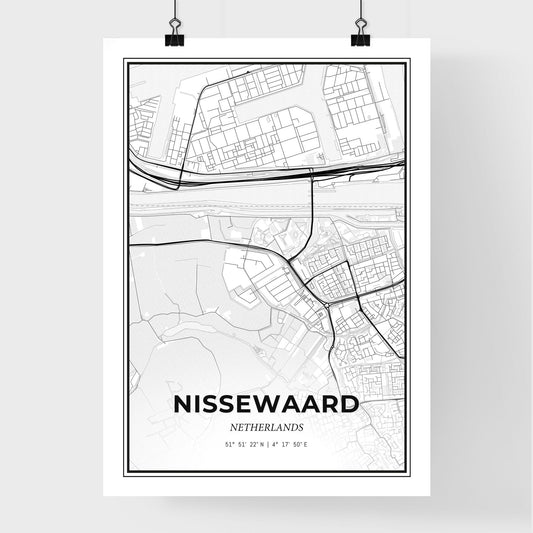 Nissewaard Netherlands - Premium City Map Poster