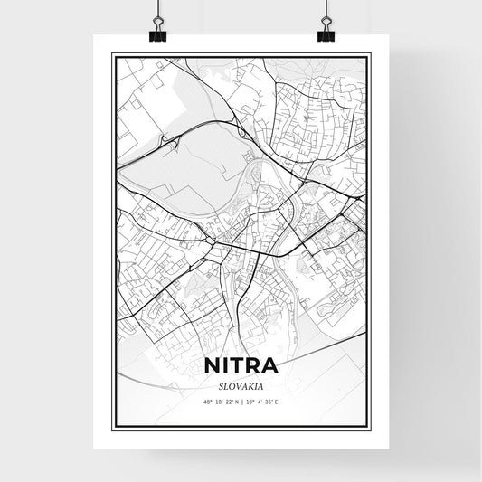 Nitra Slovakia - Premium City Map Poster