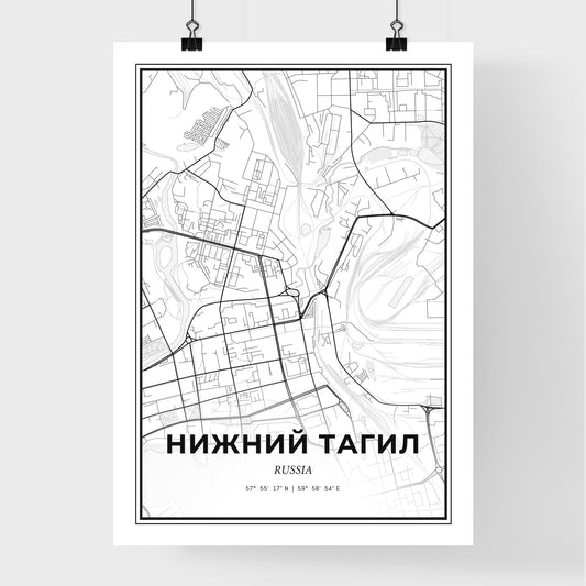 Nizhny Tagil Russia - Premium City Map Poster
