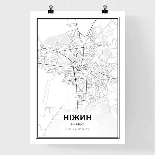 Nizhyn Ukraine - Premium City Map Poster