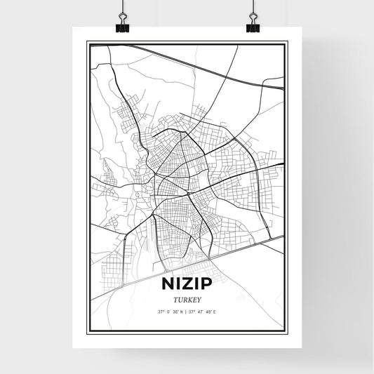Nizip Turkey - Premium City Map Poster