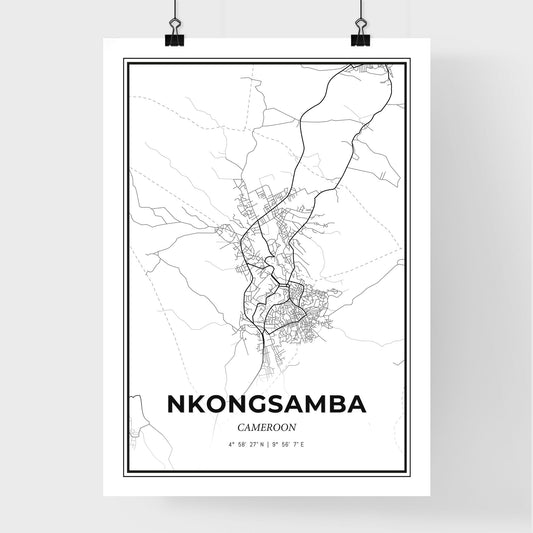 Nkongsamba Cameroon - Premium City Map Poster