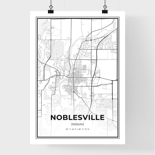 Noblesville Indiana - Premium City Map Poster