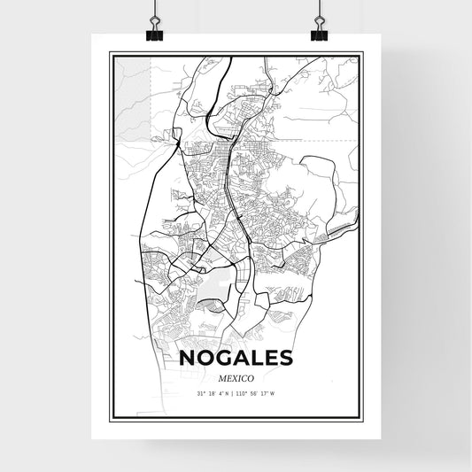 Nogales Mexico - Premium City Map Poster