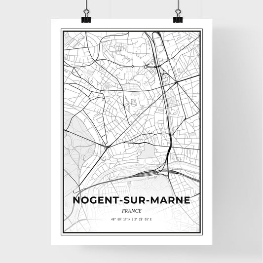 Nogent-sur-Marne France - Premium City Map Poster