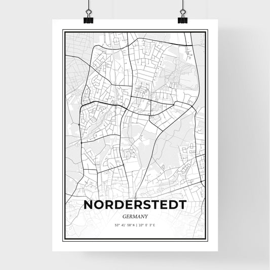 Norderstedt Germany - Premium City Map Poster