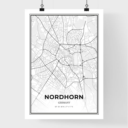 Nordhorn Germany - Premium City Map Poster
