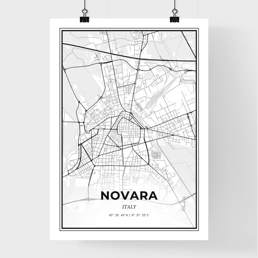 Novara Italy - Premium City Map Poster