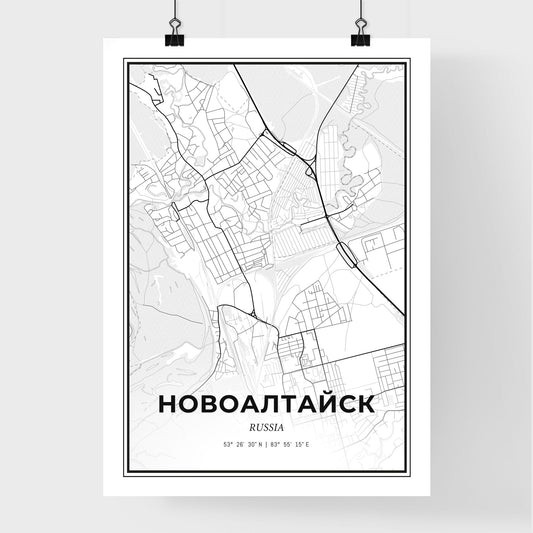 Novoaltaysk Russia - Premium City Map Poster