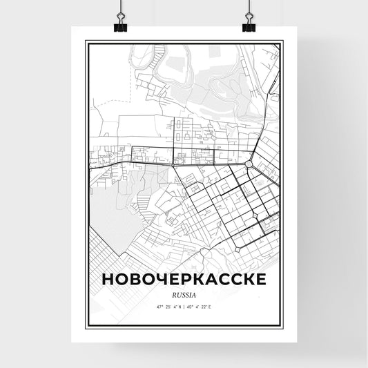 Novocherkassk Russia - Premium City Map Poster
