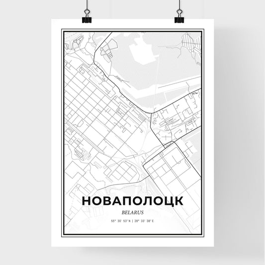 Novopolotsk Belarus - Premium City Map Poster