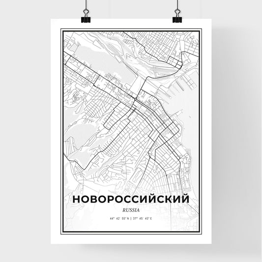 Novorossiysk Russia - Premium City Map Poster