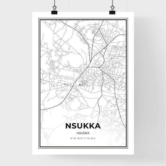 Nsukka Nigeria - Premium City Map Poster