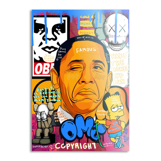 Obama - Leinwandbild Pop Art