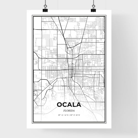 Ocala Florida - Premium City Map Poster
