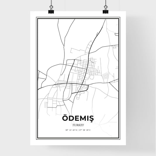 Ödemiş Turkey - Premium City Map Poster