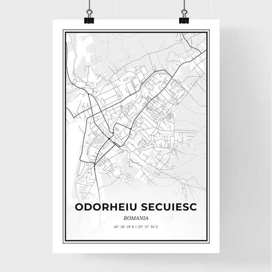 Odorheiu Secuiesc Romania - Premium City Map Poster