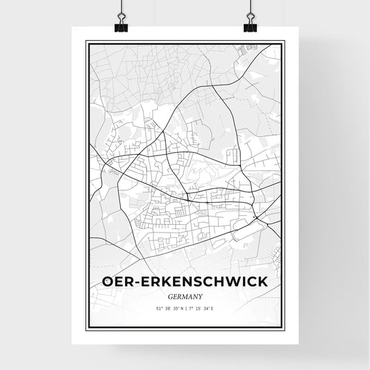 Oer-Erkenschwick Germany - Premium City Map Poster