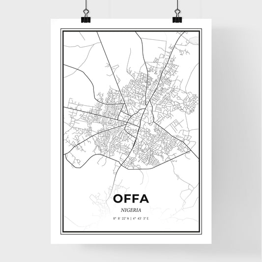 Offa Nigeria - Premium City Map Poster