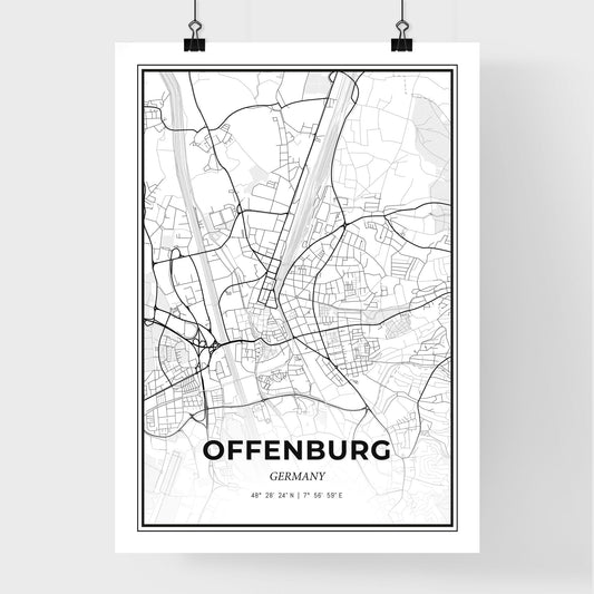 Offenburg Germany - Premium City Map Poster