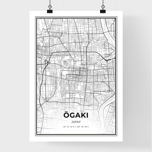 Ōgaki Japan - Premium City Map Poster