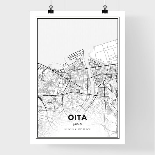 Ōita Japan - Premium City Map Poster