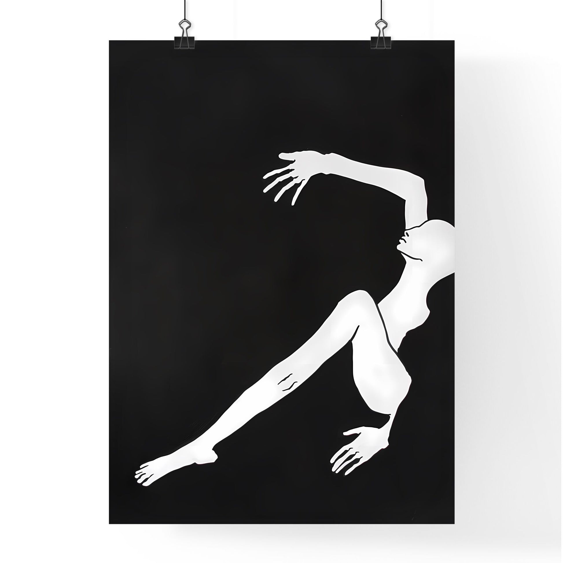Minimalistic Art Poster, Gouache, Papier Couché, Silhouette, Painting, Abstract Default Title