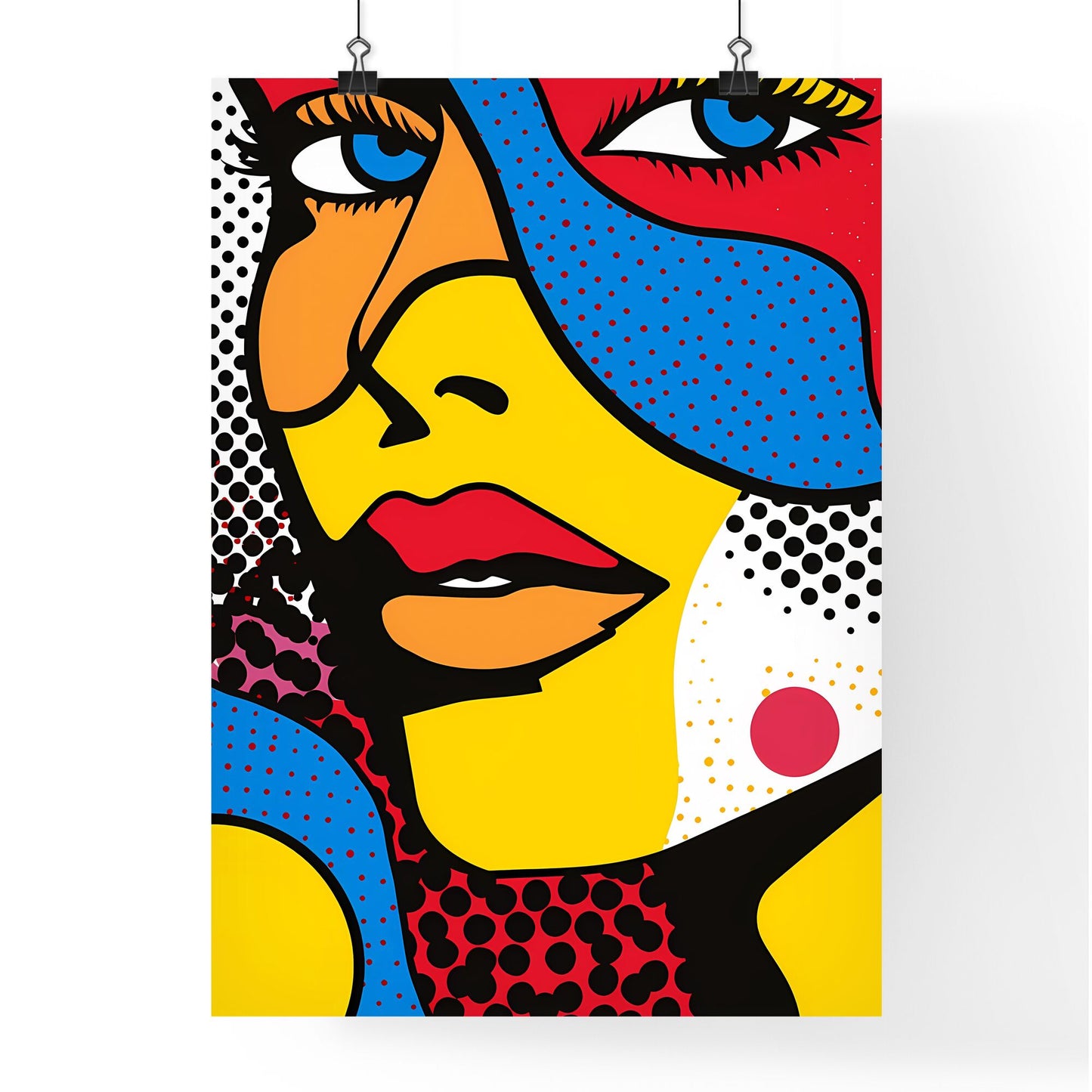 Playful Pop Art Woman: Bold, Graphic, Energetic, Lively, Vibrant, Expressive, Contemporary, Youthful, Minimalist Default Title
