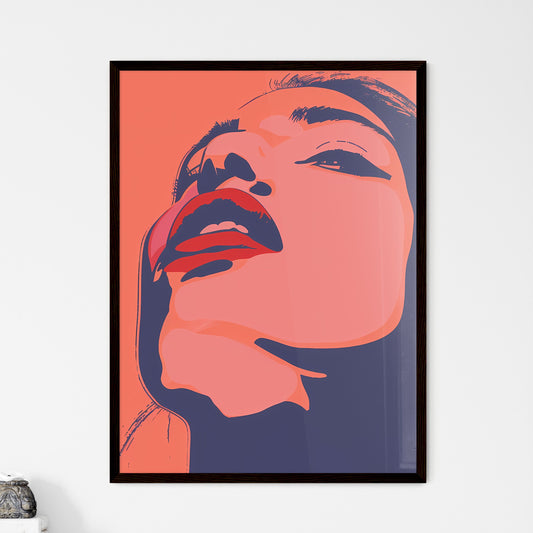 Energetic, playful pop art with bright colors and a focus on a woman with vibrant red lips, featuring simple yet captivating lines and a contemporary, minimalist, and graphic aesthetic. Default Title