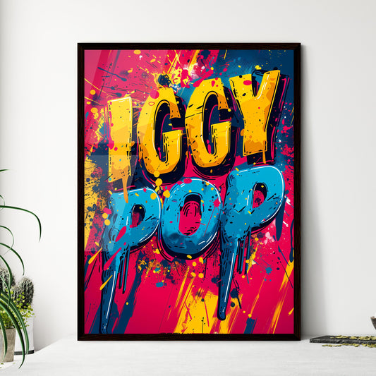 Vibrant Pop Art: Graphics, Geometric Shapes, Circle Screening, Iggy & Pop, Exclamation, Splashes, Coloured Drips, Ultra Wide Angle View Default Title