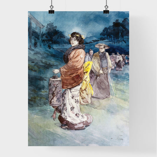 Procession of Characters in Japanese Costume – Henry Somm Poster