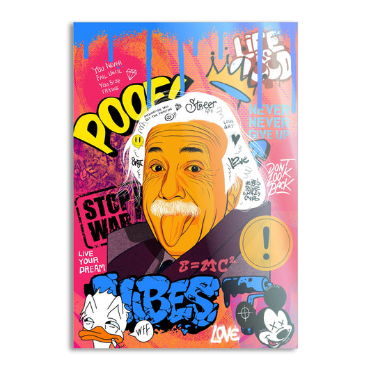 Professor Einstein - Pop Art Canvas Print
