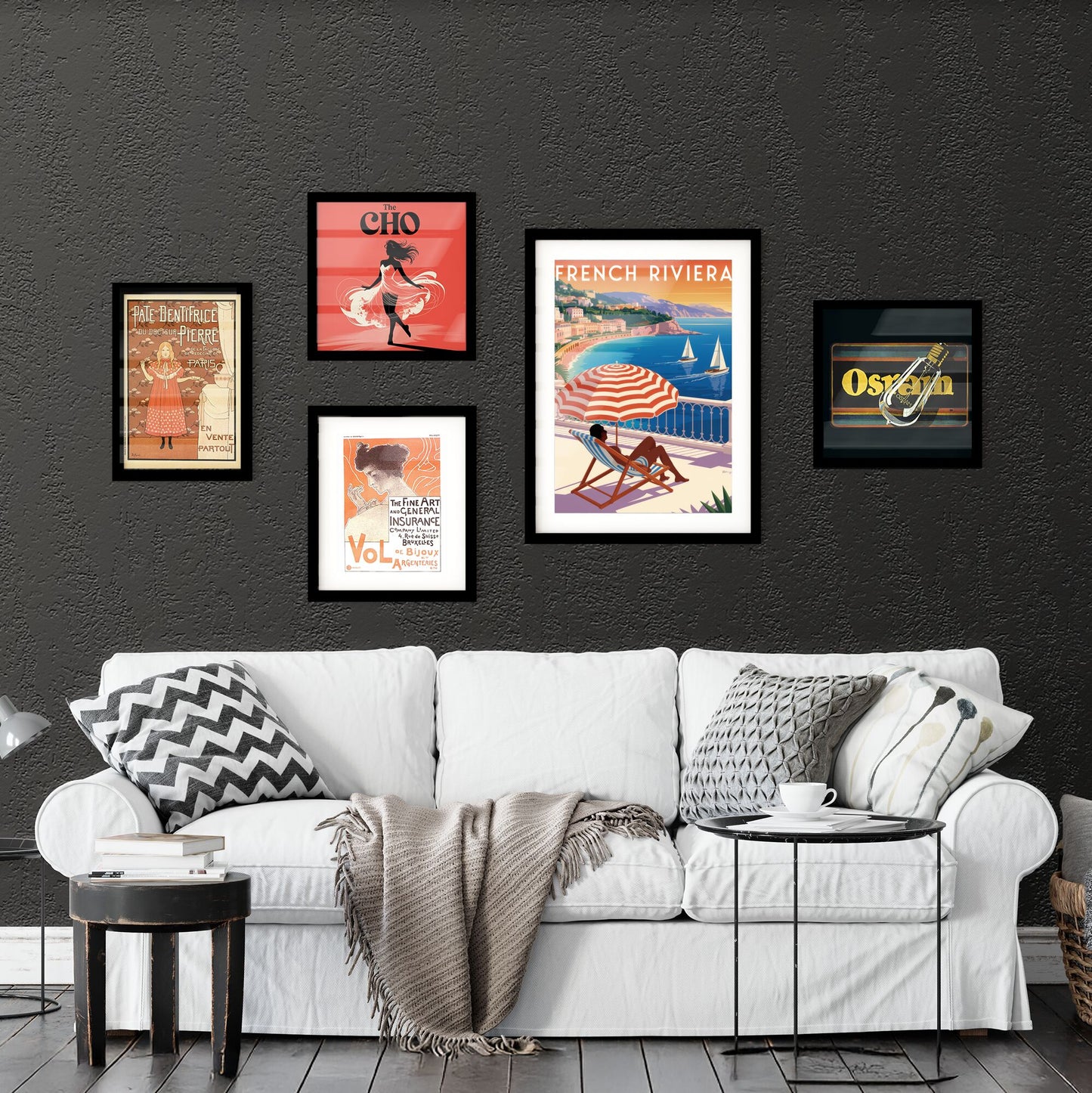 Relaxing in Luxury: Serene Beachfront Bliss on the French Riviera at Sunset. Collection