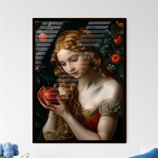 Eve with Apple - Renaissance Painting, Fine Art, Classic Oil Painting, Digital Art, Woman Default Title