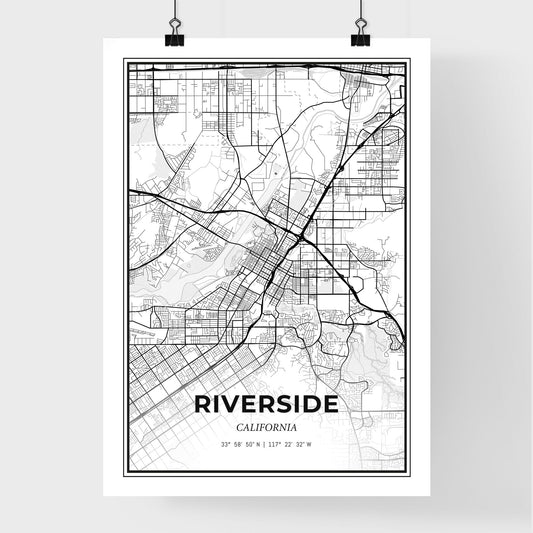 Riverside California - Premium City Map Poster