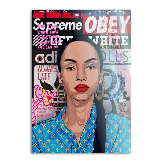 Sade Adu - Leinwandbild Pop Art
