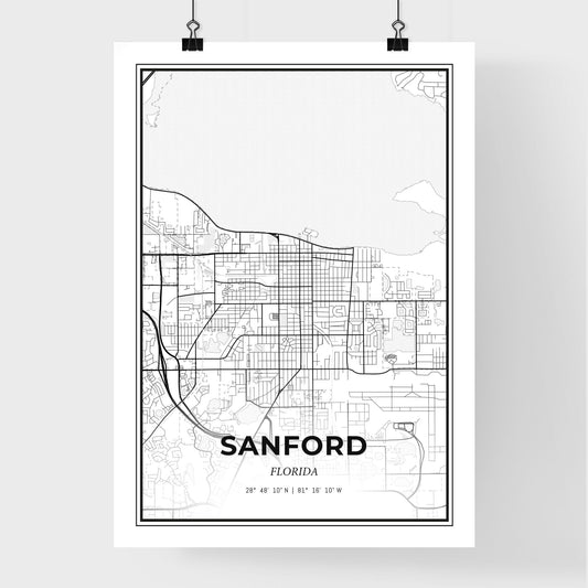 Sanford Florida - Premium City Map Poster