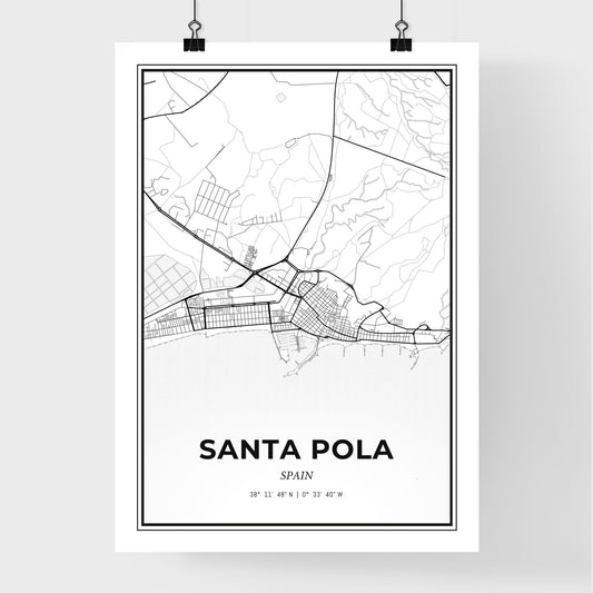 Santa Pola Spain - Premium City Map Poster