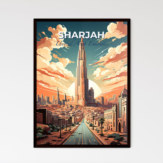 Sharjah City Skyline Panorama Canvas Painting Art Print Urban Architecture United Arab Emirates Default Title