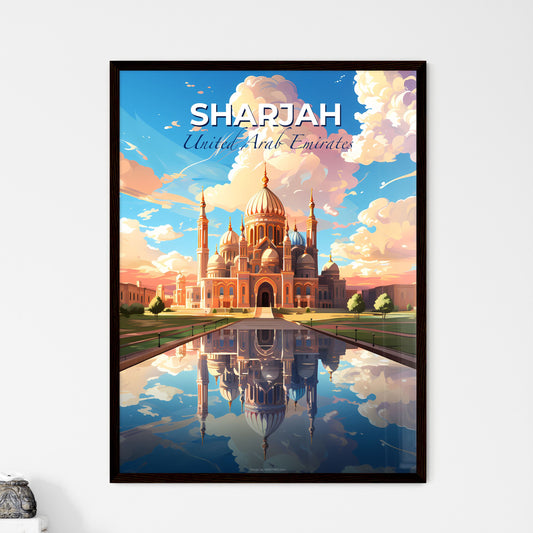 Sharjah City Skyline Tower Dome Painting Artistic Vibrant Building Architecture United Arab Emirates Default Title