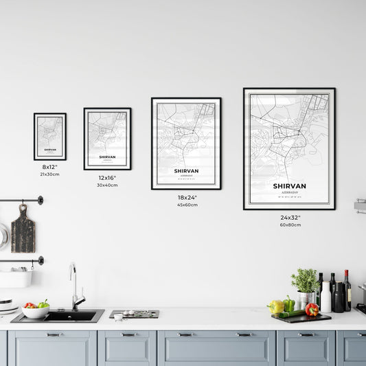 Shirvan Azerbaijan - Customizable Modern City Map