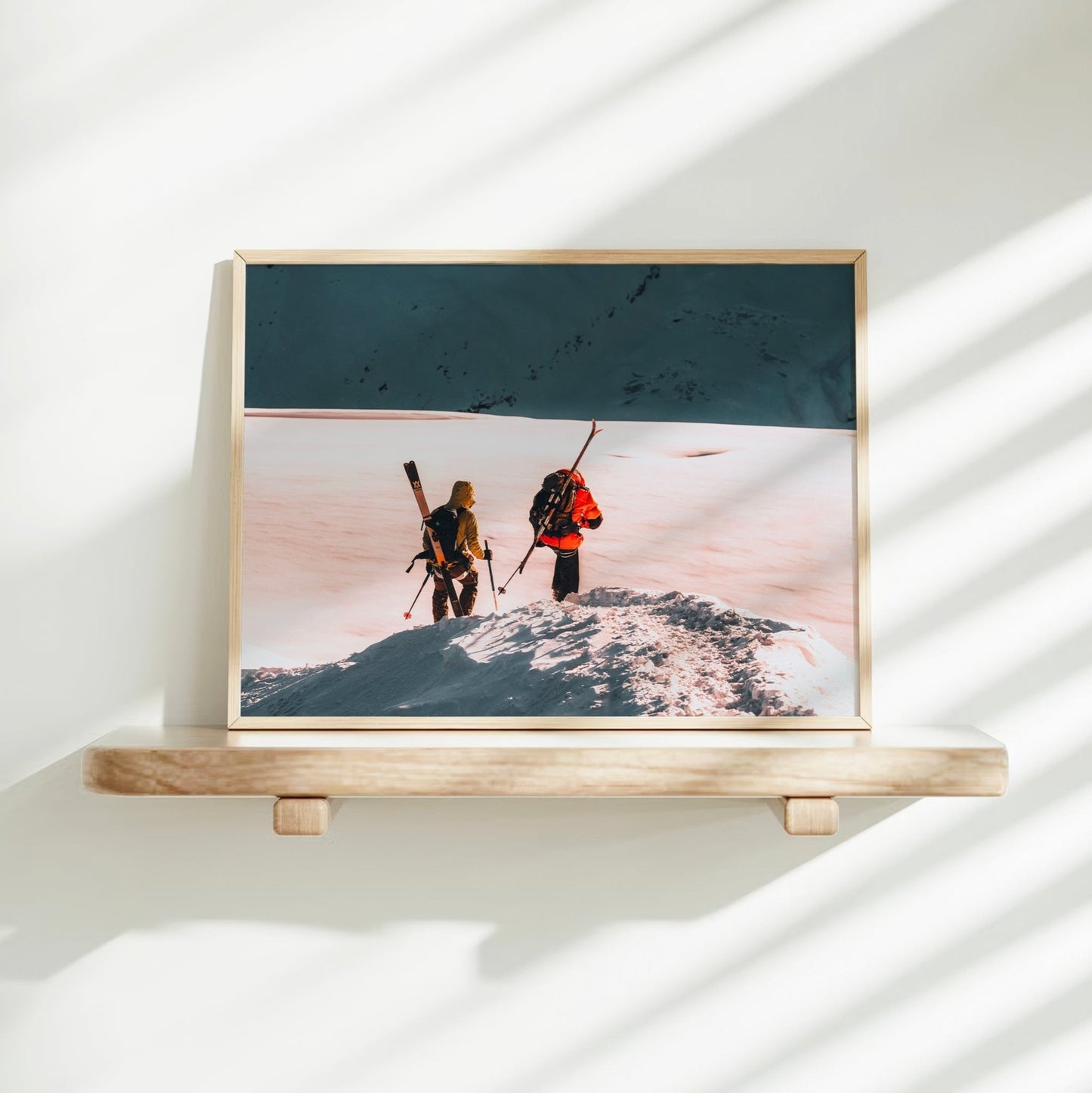 Skiers on the Midi Arête - Chamonix Wall Art Print | Adventure Photography