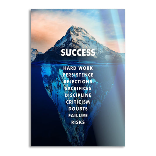 Success Iceberg - Leinwandbild Motivation