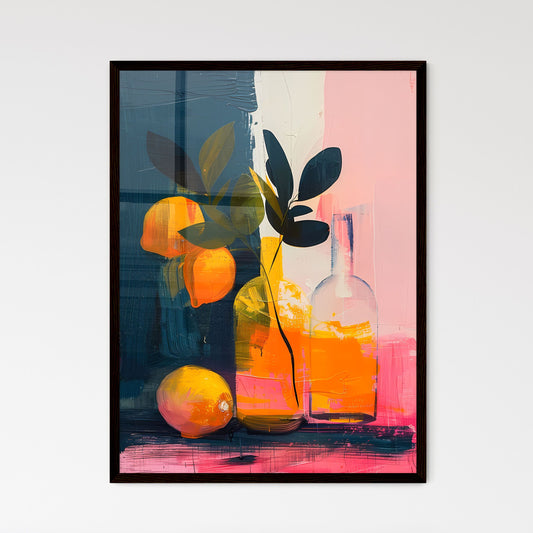 Tangerine Lemon Lemonade Sun-Soaked Expressionist Poetic Still Life Painting Default Title