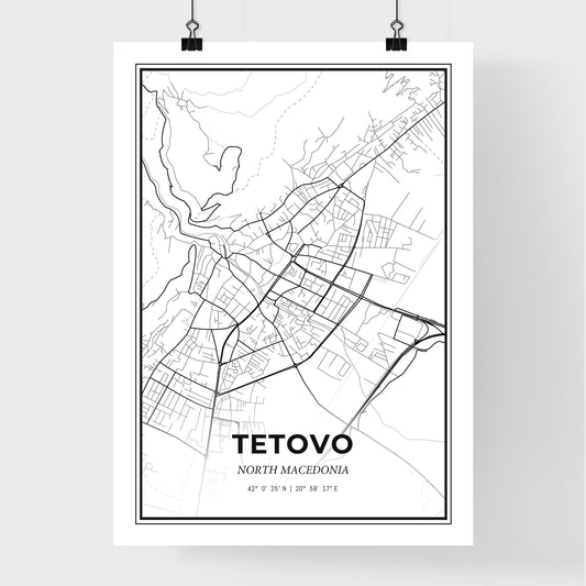 Tetovo North Macedonia - Premium City Map Poster