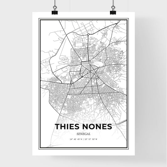 Thies Nones Senegal - Premium City Map Poster